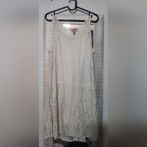 💜 3/$15💜Cream Lace Mini Dress💜